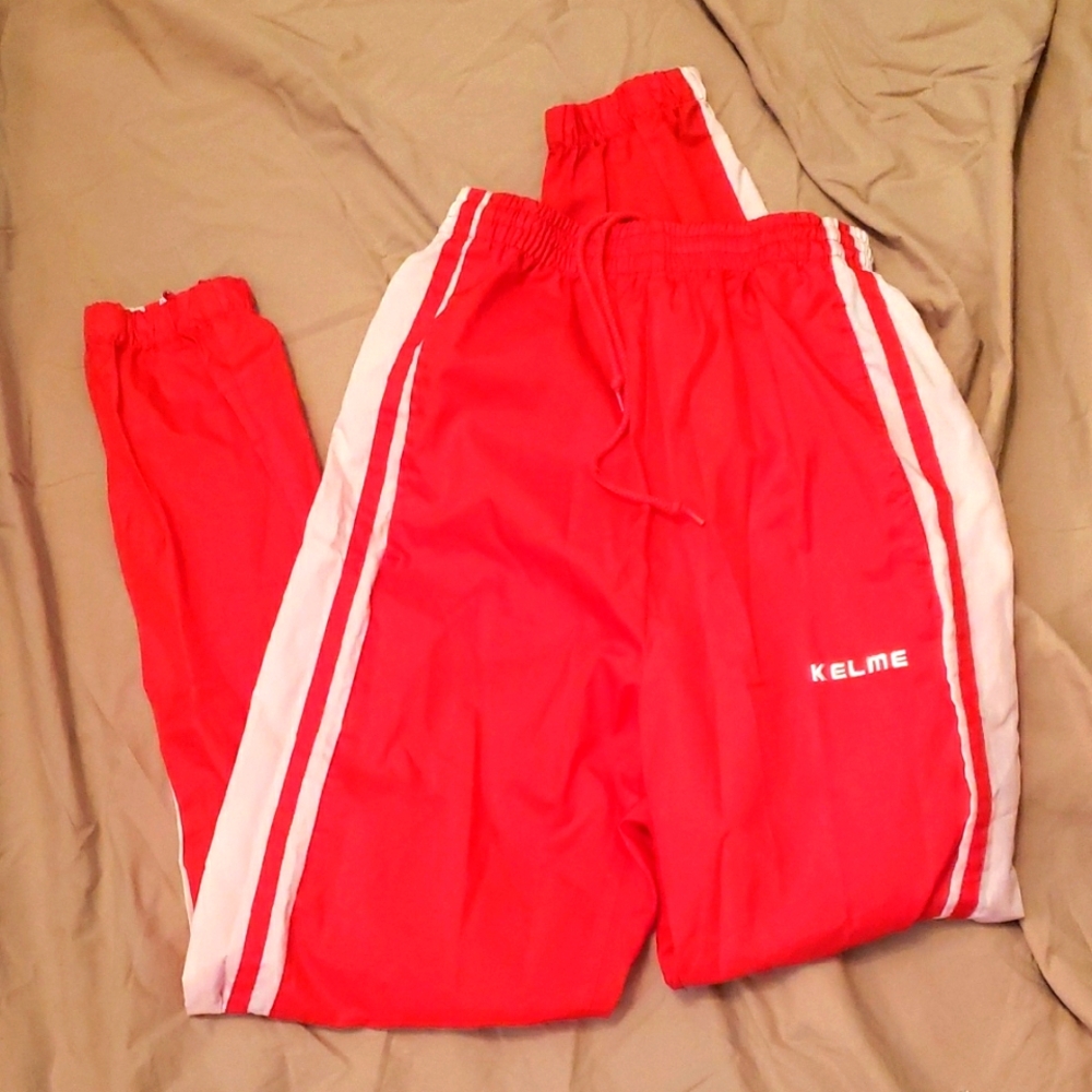 Mens' Kelme Red Track Pants S